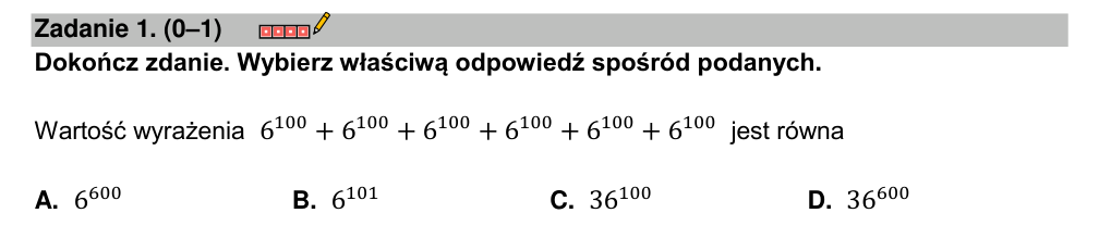 Zadanie 1 z arkusza CKE, marzec 2022 (oryginał)