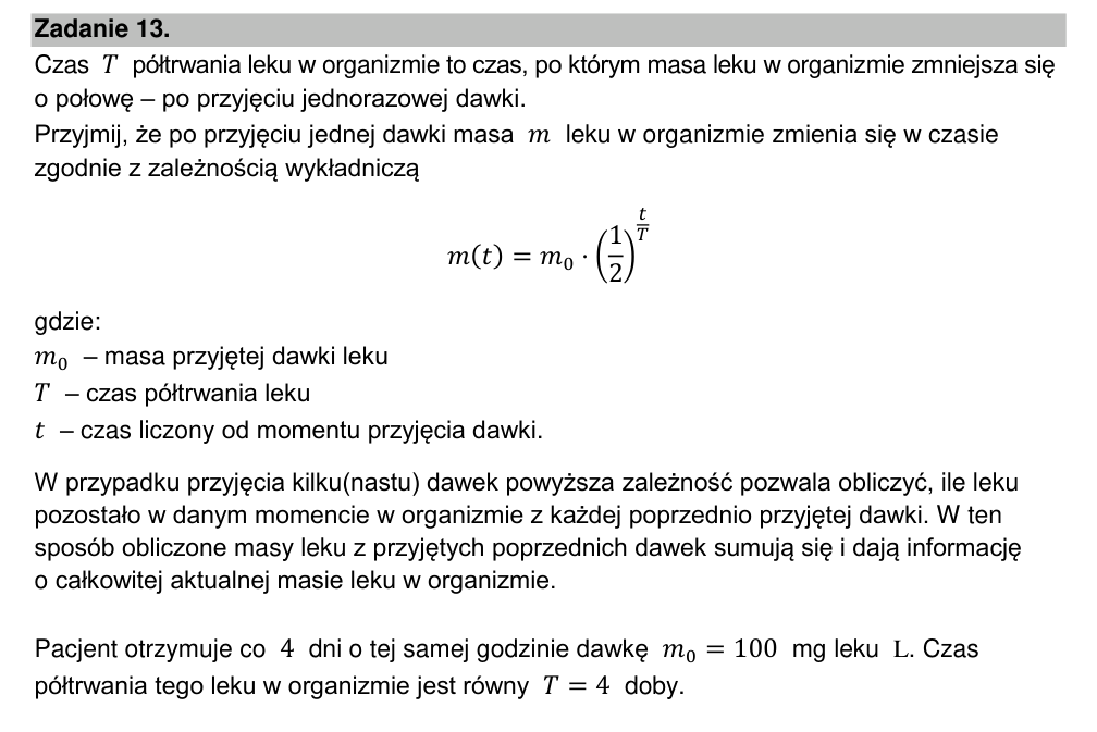 Zadanie 13.1 z arkusza CKE, marzec 2022 (oryginał)