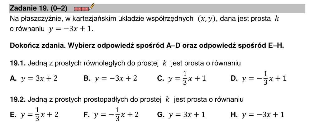 Zadanie 19 z arkusza CKE, marzec 2022 (oryginał)
