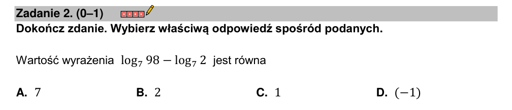 Zadanie 2 z arkusza CKE, marzec 2022 (oryginał)