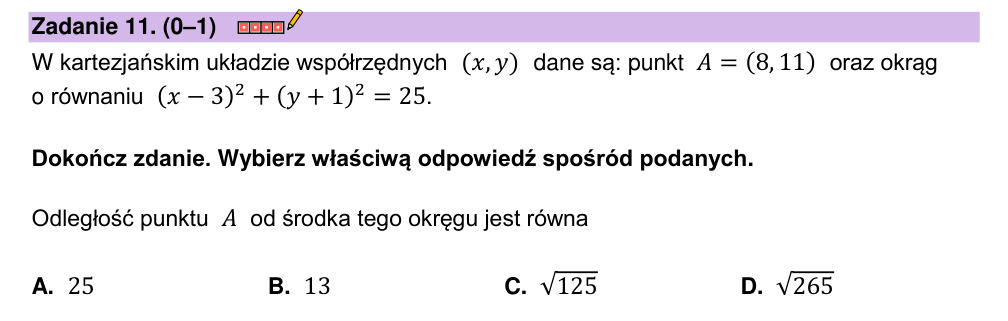 Zadanie 11 z arkusza CKE, wrzesień 2022 (oryginał)
