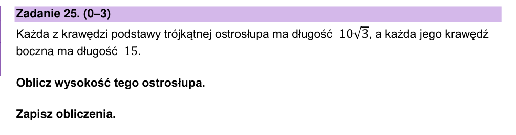 Zadanie 25 z arkusza CKE, wrzesień 2022 (oryginał)