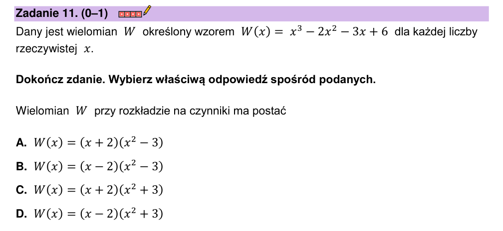 Zadanie 11 z arkusza CKE, grudzień 2022 (oryginał)