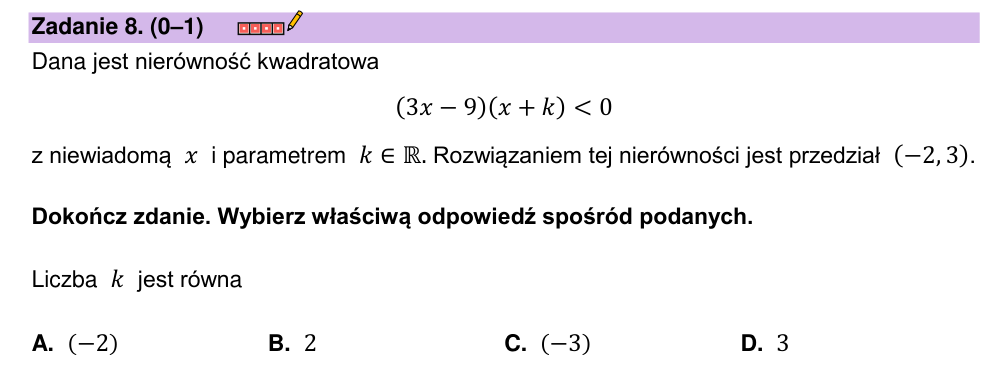 Zadanie 8 z arkusza CKE, grudzień 2022 (oryginał)