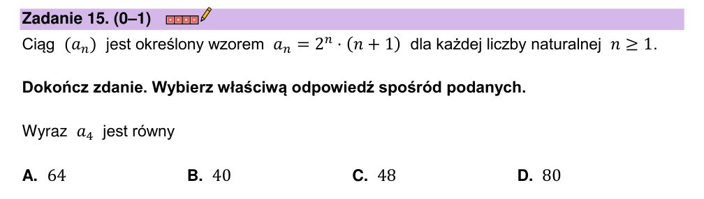 Zadanie 15 z arkusza CKE, maj 2023 (oryginał)