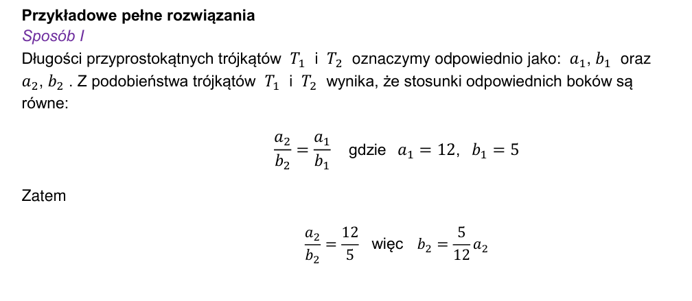 Przykładowe rozwiązanie CKE do zadania 22