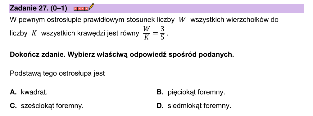 Zadanie 27 z arkusza CKE, maj 2023 (oryginał)