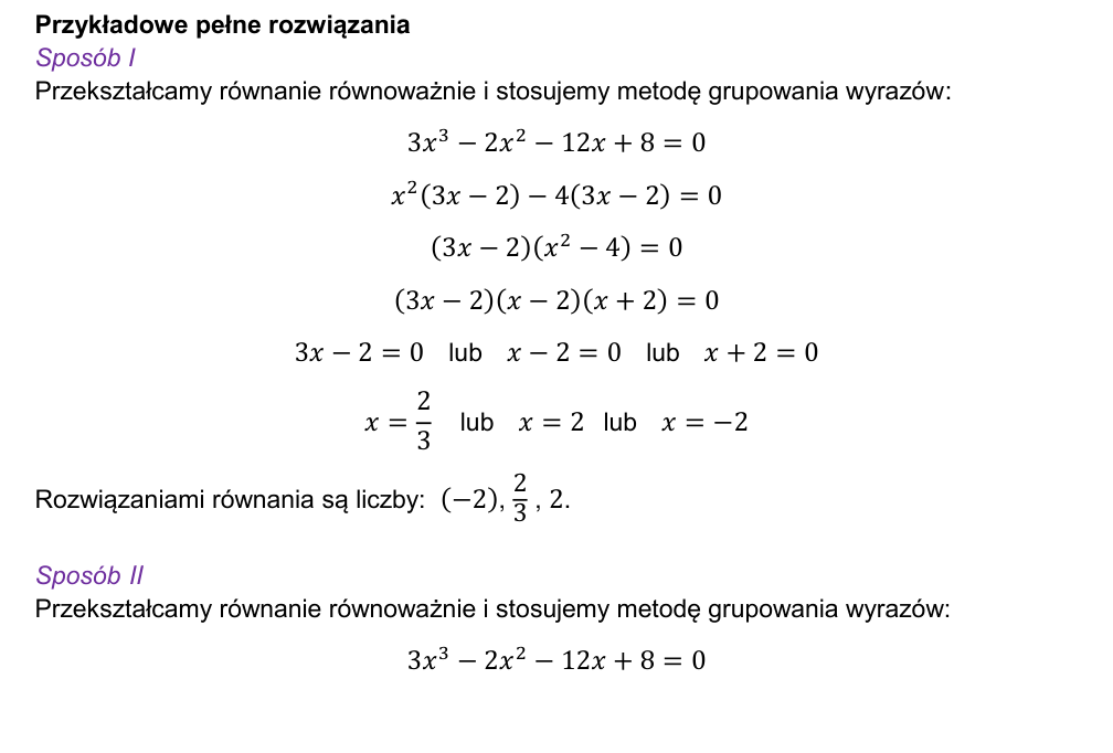 Przykładowe rozwiązanie CKE do zadania 9