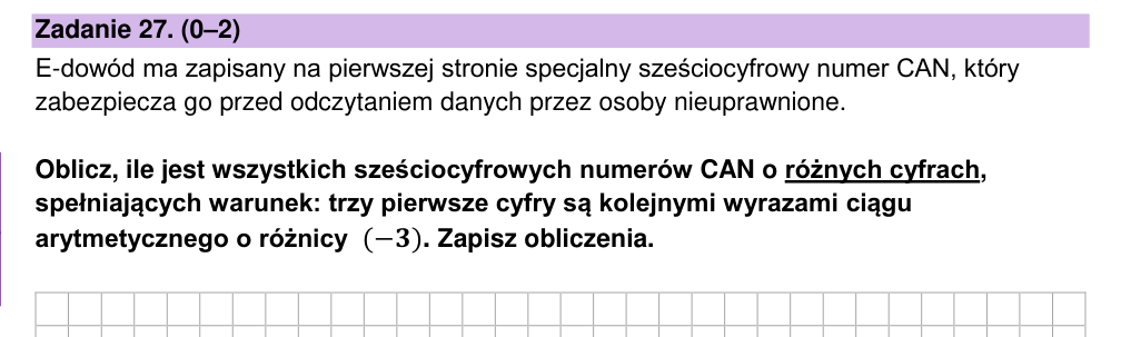 Zadanie 27 z arkusza CKE, grudzień 2023 (oryginał)