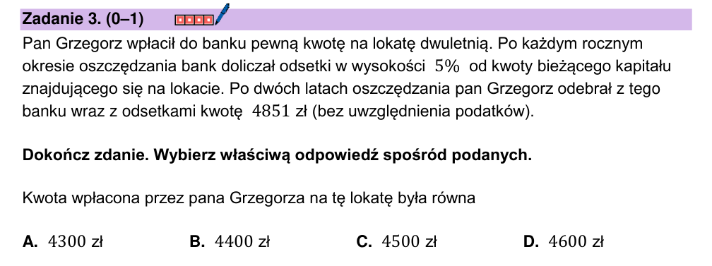 Zadanie 3 z arkusza CKE, grudzień 2023 (oryginał)