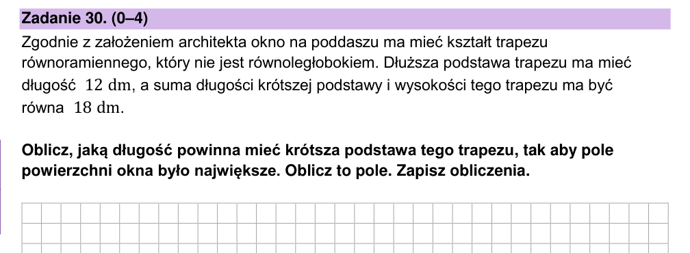 Zadanie 30 z arkusza CKE, grudzień 2023 (oryginał)