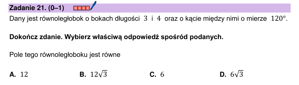 Zadanie 21 z arkusza CKE, maj 2024 (oryginał)