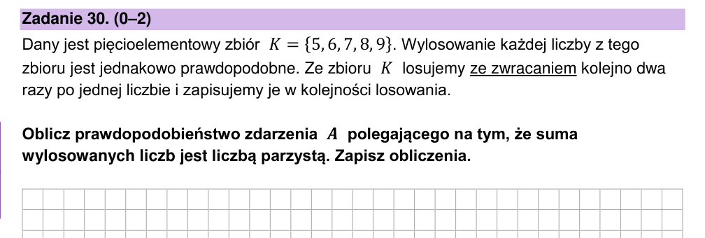 Zadanie 30 z arkusza CKE, maj 2024 (oryginał)