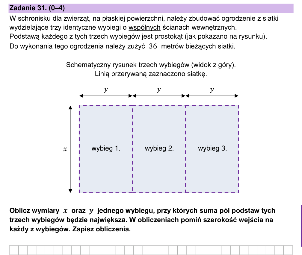 Zadanie 31 z arkusza CKE, maj 2024 (oryginał)