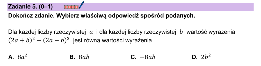 Zadanie 5 z arkusza CKE, maj 2024 (oryginał)