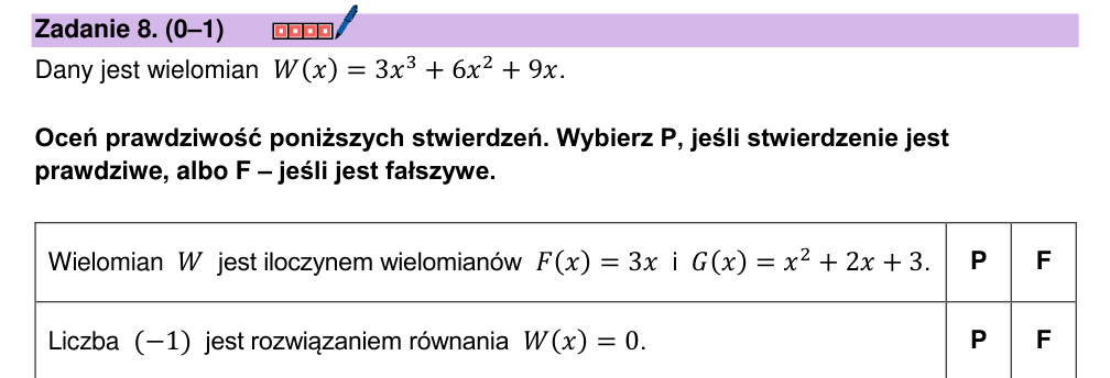Zadanie 8 z arkusza CKE, maj 2024 (oryginał)