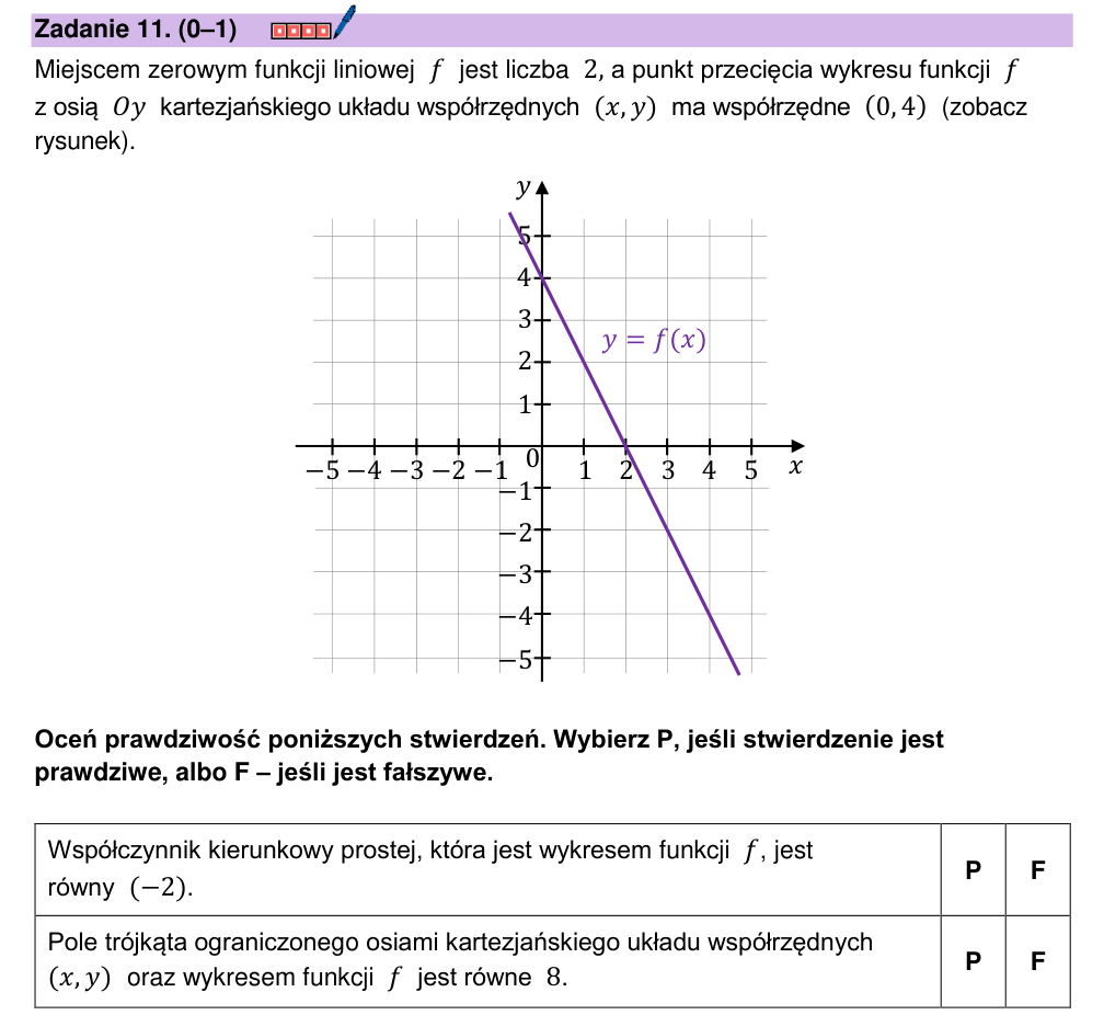 Zadanie 11 z arkusza CKE, grudzień 2024 (oryginał)