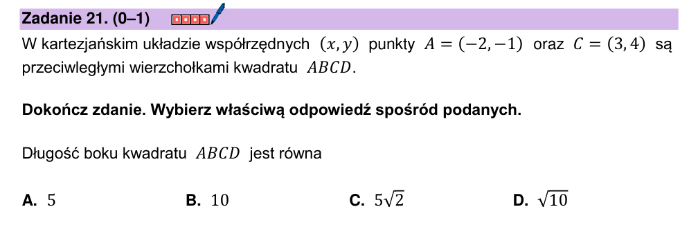 Zadanie 21 z arkusza CKE, grudzień 2024 (oryginał)