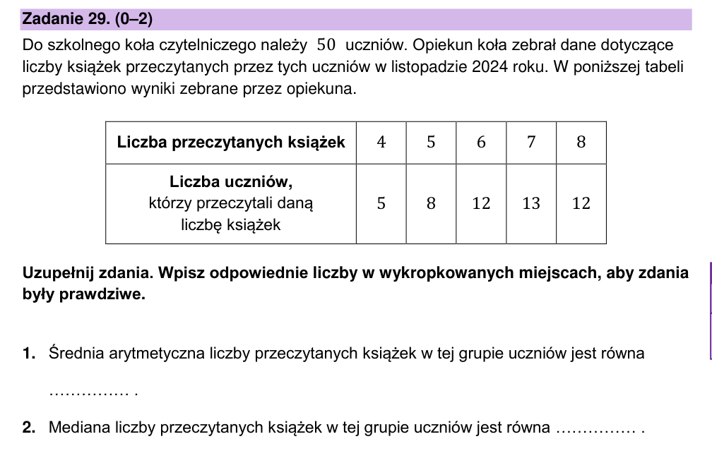 Zadanie 29 z arkusza CKE, grudzień 2024 (oryginał)