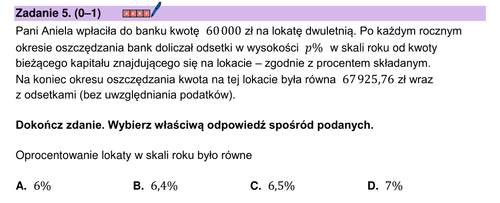 Zadanie 5 z arkusza CKE, grudzień 2024 (oryginał)