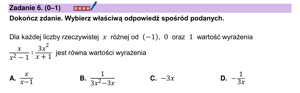 Zadanie 6 z arkusza CKE, grudzień 2024 (oryginał)