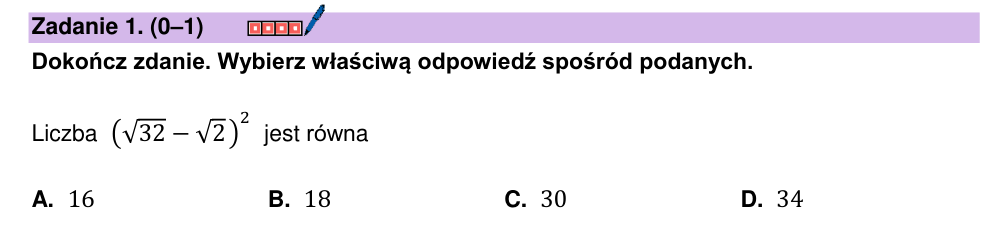Zadanie 1 z arkusza CKE, maj 2025 (oryginał)