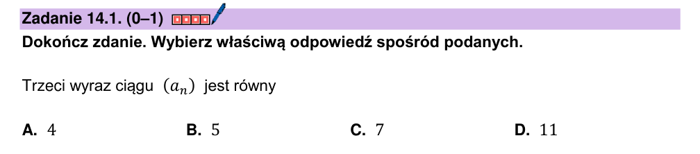 Zadanie 14.1 z arkusza CKE, maj 2025 (oryginał)
