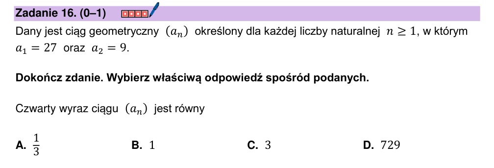 Zadanie 16 z arkusza CKE, maj 2025 (oryginał)