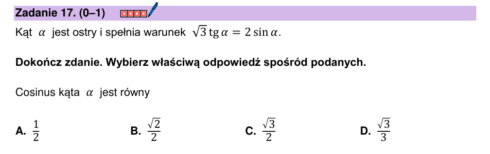 Zadanie 17 z arkusza CKE, maj 2025 (oryginał)
