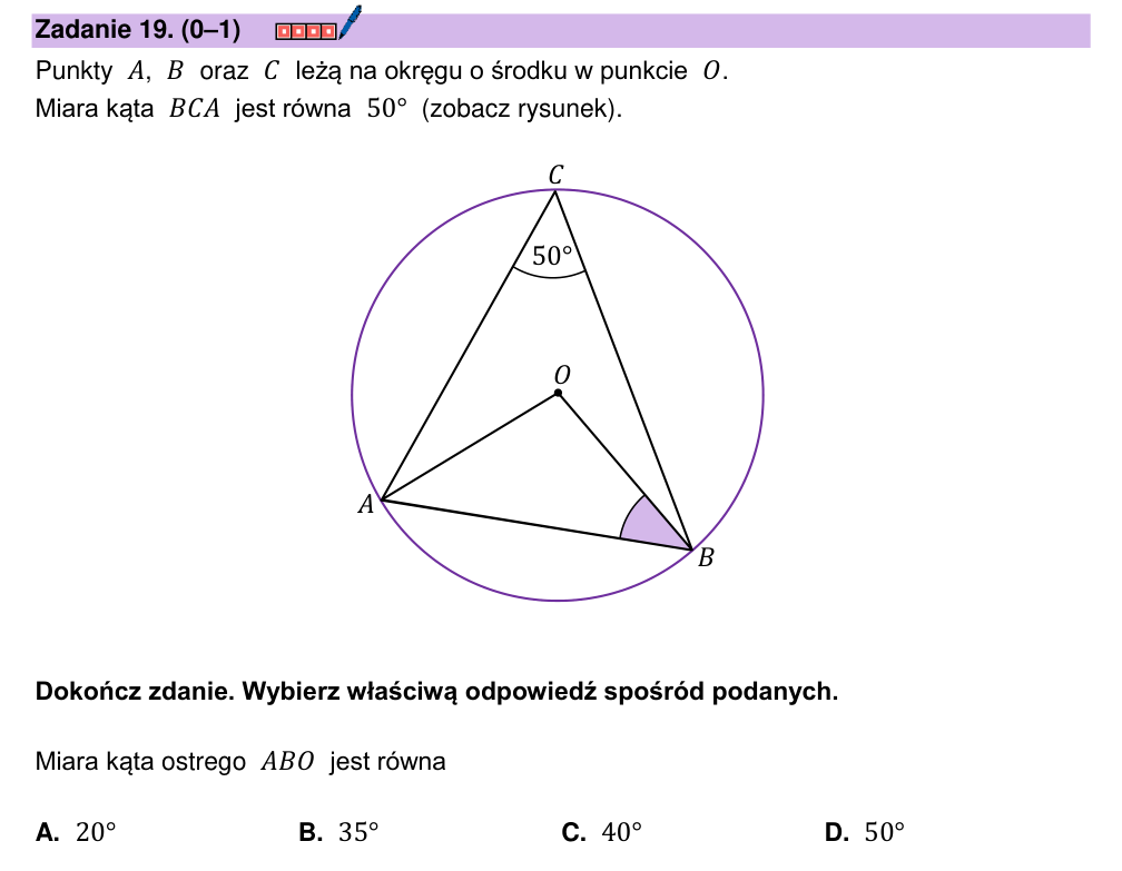 Zadanie 19 z arkusza CKE, maj 2025 (oryginał)