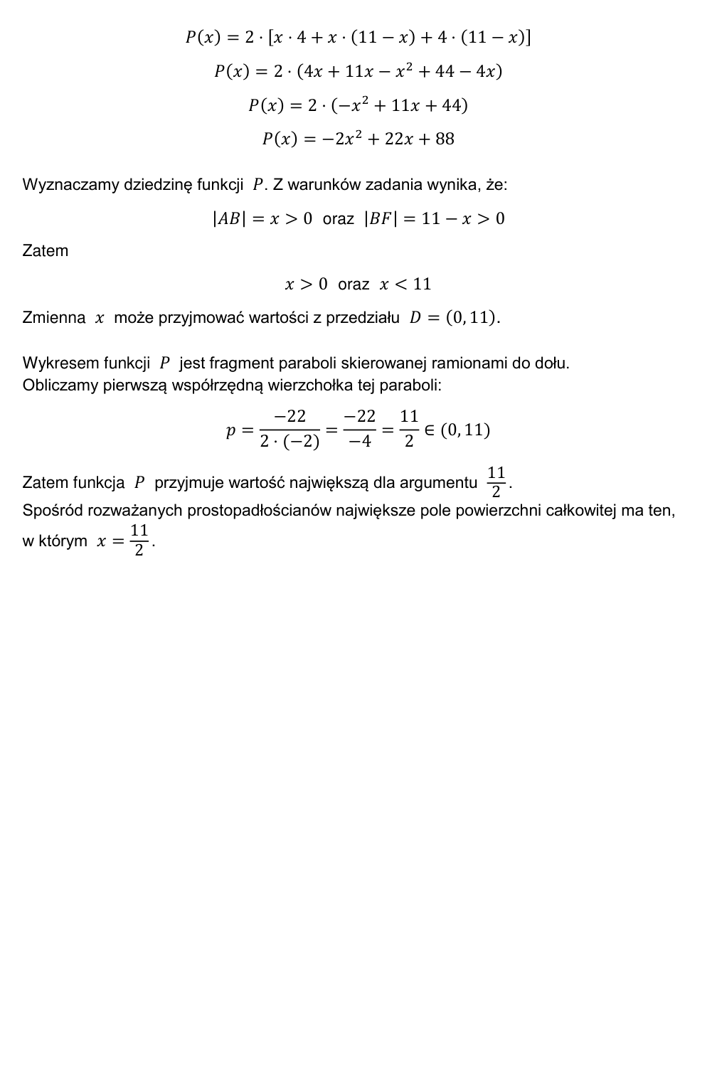 Przykładowe rozwiązanie CKE do zadania 31