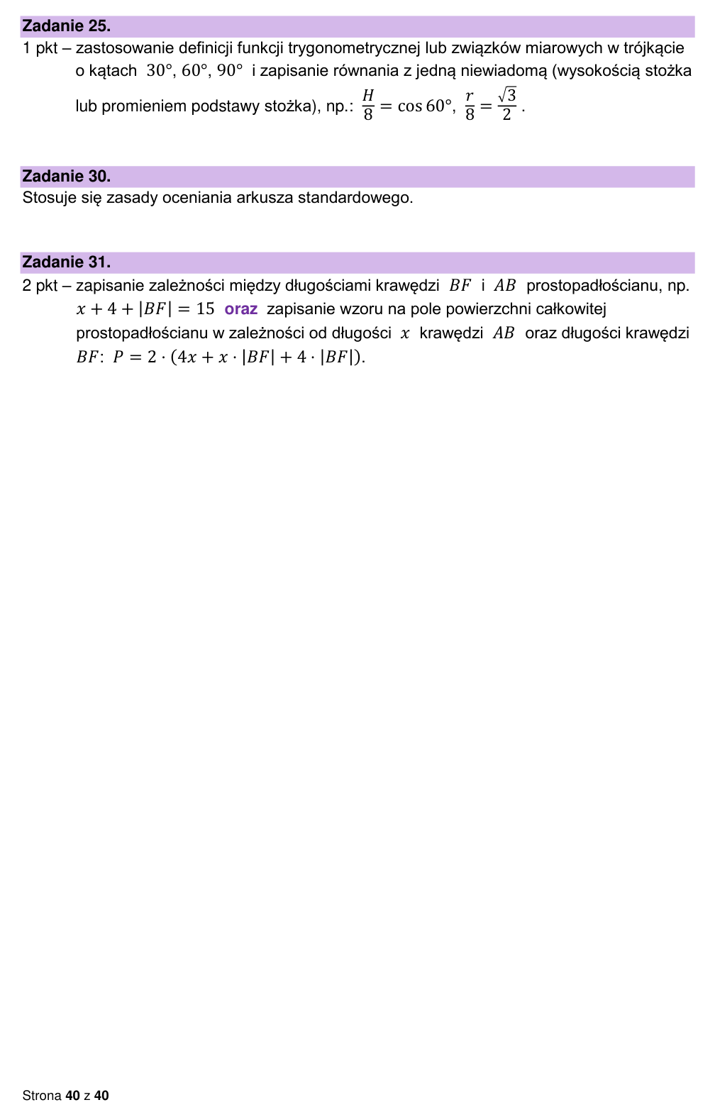 Przykładowe rozwiązanie CKE do zadania 31