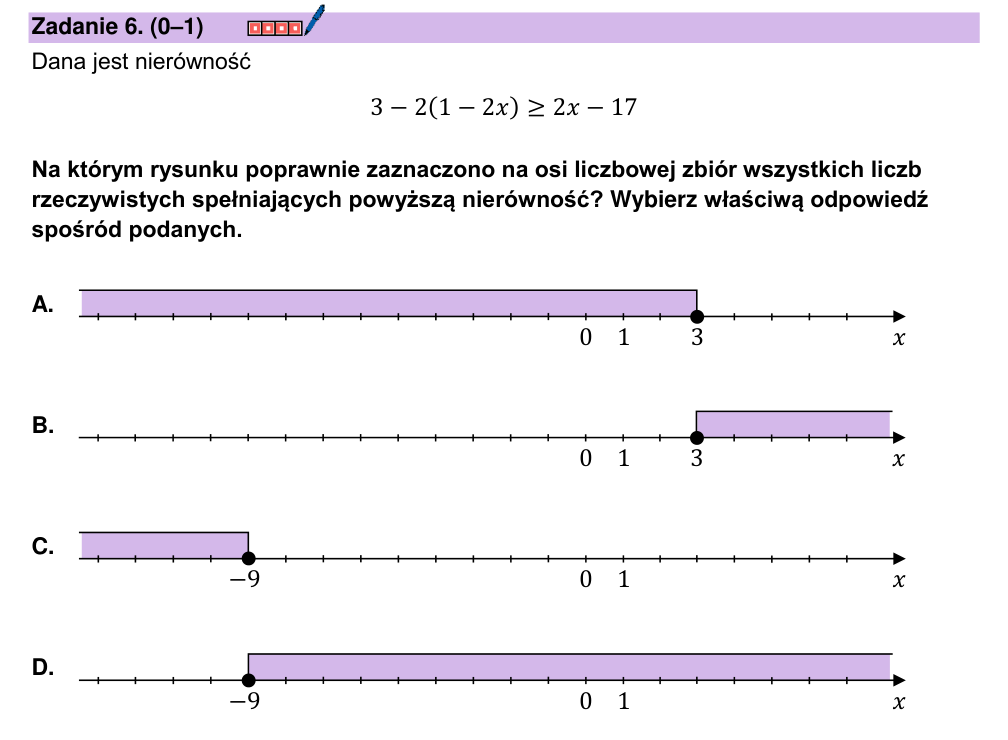 Zadanie 6 z arkusza CKE, maj 2025 (oryginał)