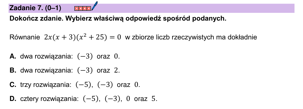 Zadanie 7 z arkusza CKE, maj 2025 (oryginał)