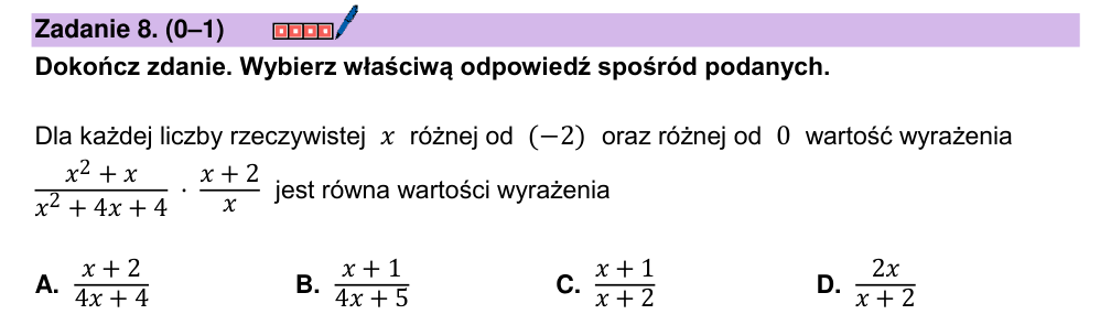 Zadanie 8 z arkusza CKE, maj 2025 (oryginał)