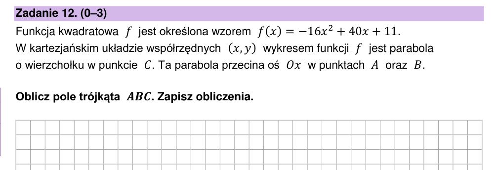 Zadanie 12 z arkusza CKE, marzec 2026 (oryginał)