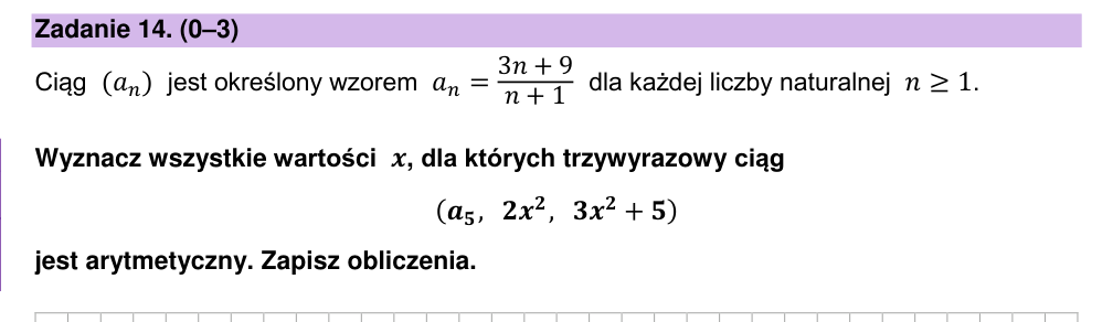 Zadanie 14 z arkusza CKE, marzec 2026 (oryginał)