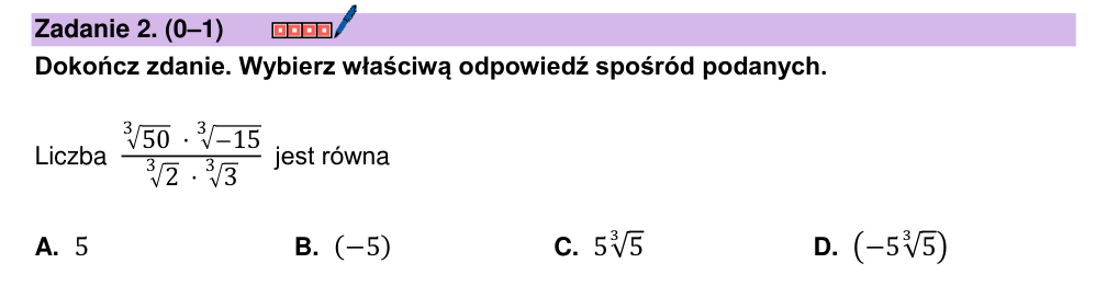 Zadanie 2 z arkusza CKE, marzec 2026 (oryginał)