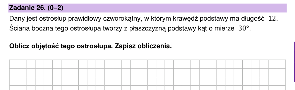 Zadanie 26 z arkusza CKE, marzec 2026 (oryginał)