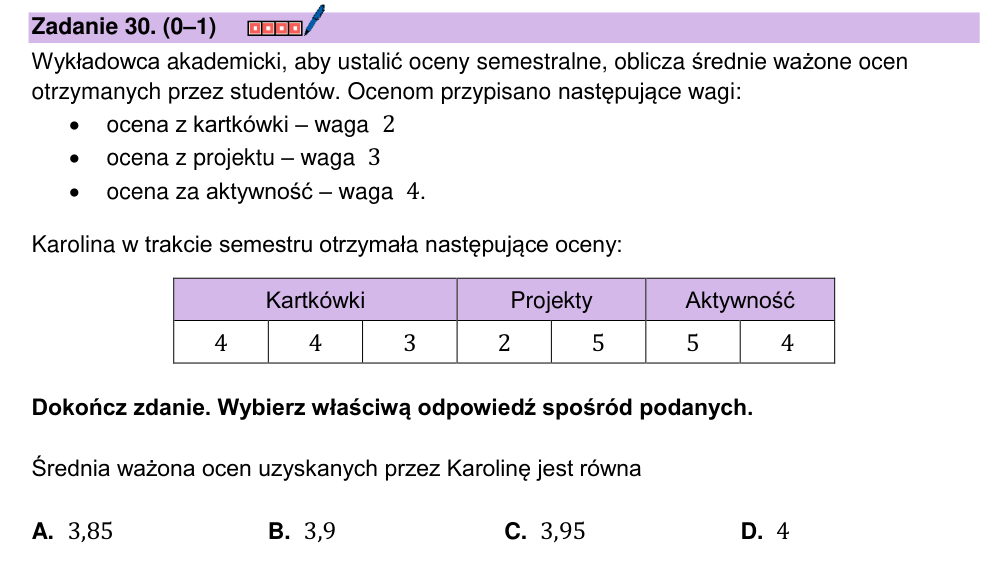 Zadanie 30 z arkusza CKE, marzec 2026 (oryginał)