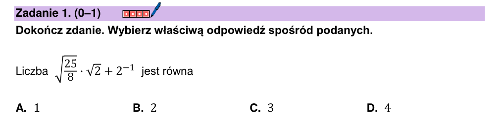 Zadanie 1 z arkusza CKE, maj 2026 (oryginał)