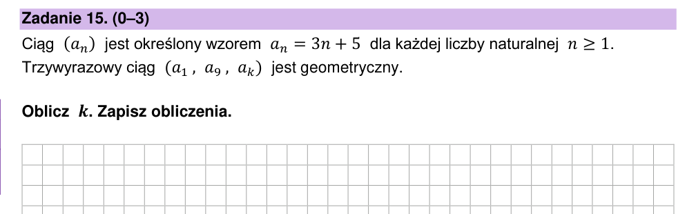 Zadanie 15 z arkusza CKE, maj 2026 (oryginał)