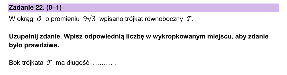 Zadanie 22 z arkusza CKE, maj 2026 (oryginał)