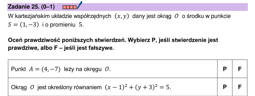 Zadanie 25 z arkusza CKE, maj 2026 (oryginał)