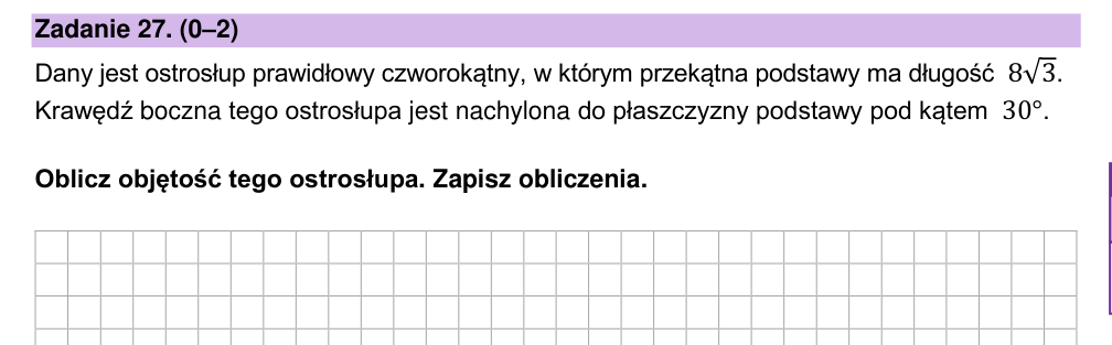 Zadanie 27 z arkusza CKE, maj 2026 (oryginał)