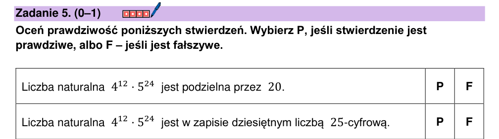 Zadanie 5 z arkusza CKE, maj 2026 (oryginał)