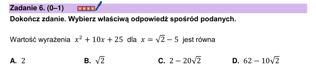 Zadanie 6 z arkusza CKE, maj 2026 (oryginał)
