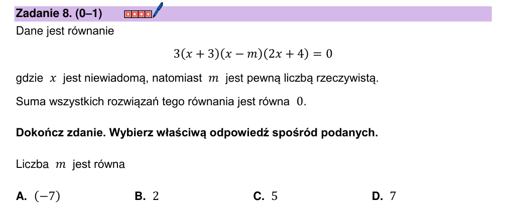 Zadanie 8 z arkusza CKE, maj 2026 (oryginał)
