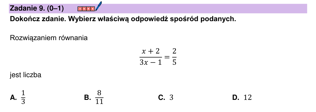 Zadanie 9 z arkusza CKE, maj 2026 (oryginał)