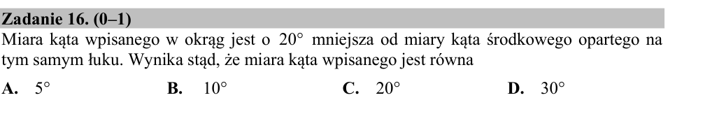 Zadanie 16 z arkusza CKE, maj 2015 (oryginał)